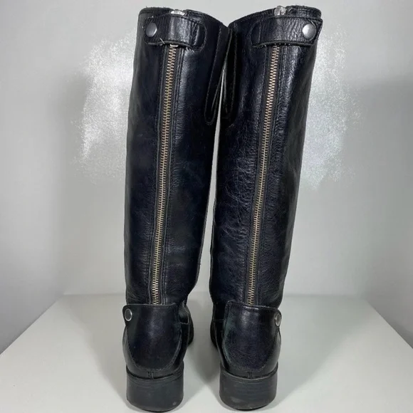 B.O.C Born Women Leather Boots Riding Boots Knee High / Tall Black Sz 7 /38 - Picture 4 of 7